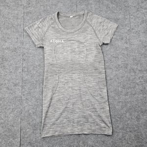 Lululemon Swiftly Tech Shirt Womens 4 ALOHA Gray Short Sleeve Running Training